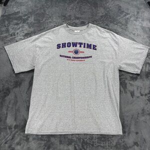 Adidas Showtime National Championships Tee XL Gray Basketball Shirt Mens Vintage